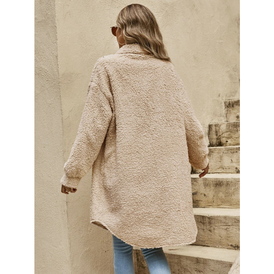 Collared Button Down Coat Jacket