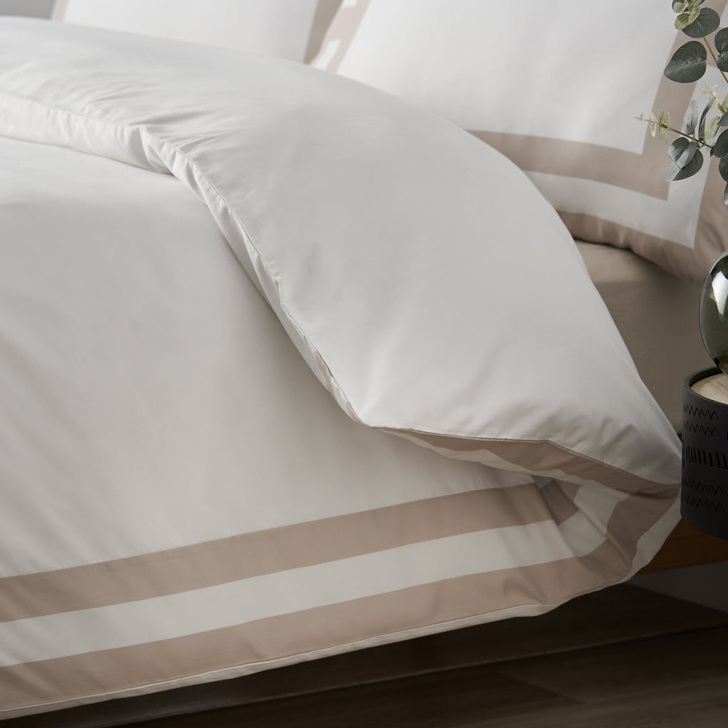 Calm Bedroom Printed Linen Duvet Cover Set