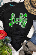 Black St. Patricks Lucky Clover