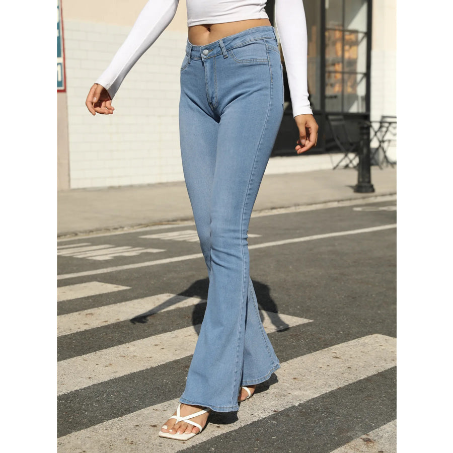 Full Size High Waist Flare Jeans Plus Size Jeans