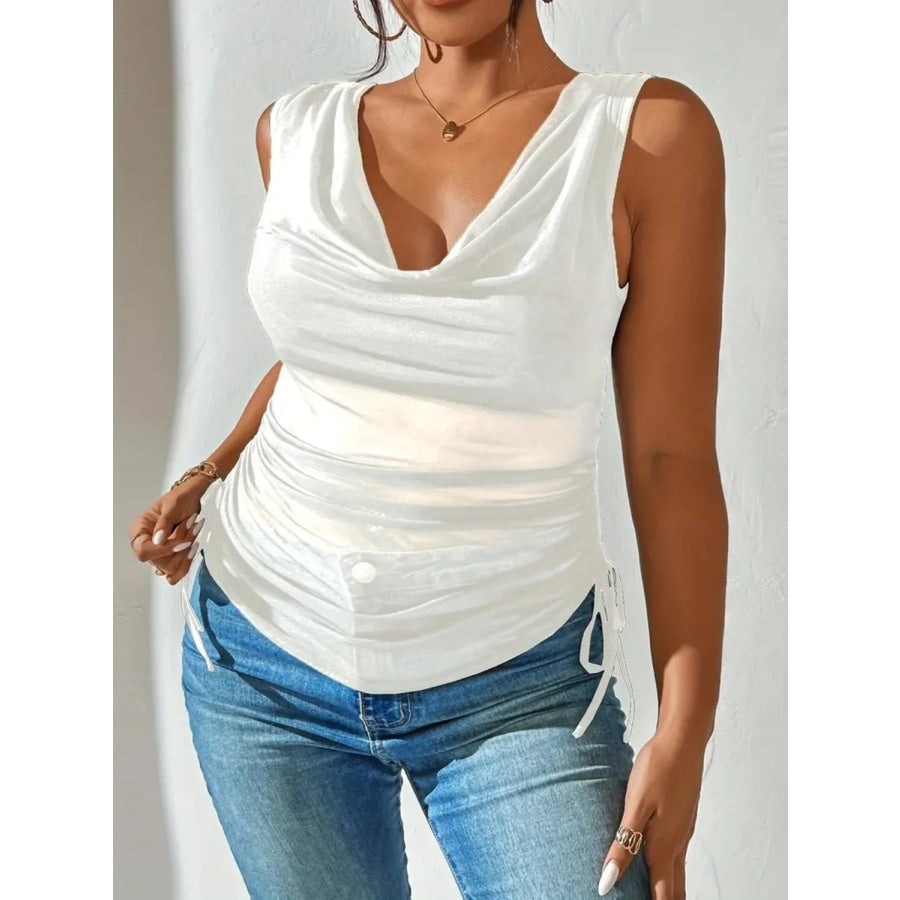 Side Drawstring Ruched Tank