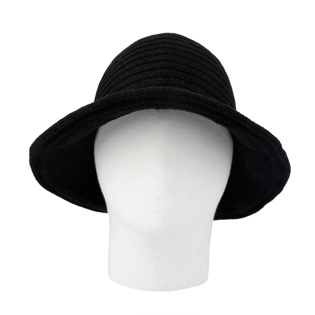 Knit Bow Accent Bucket Hat