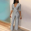 Vertical Stripe Chic Jumpsuit