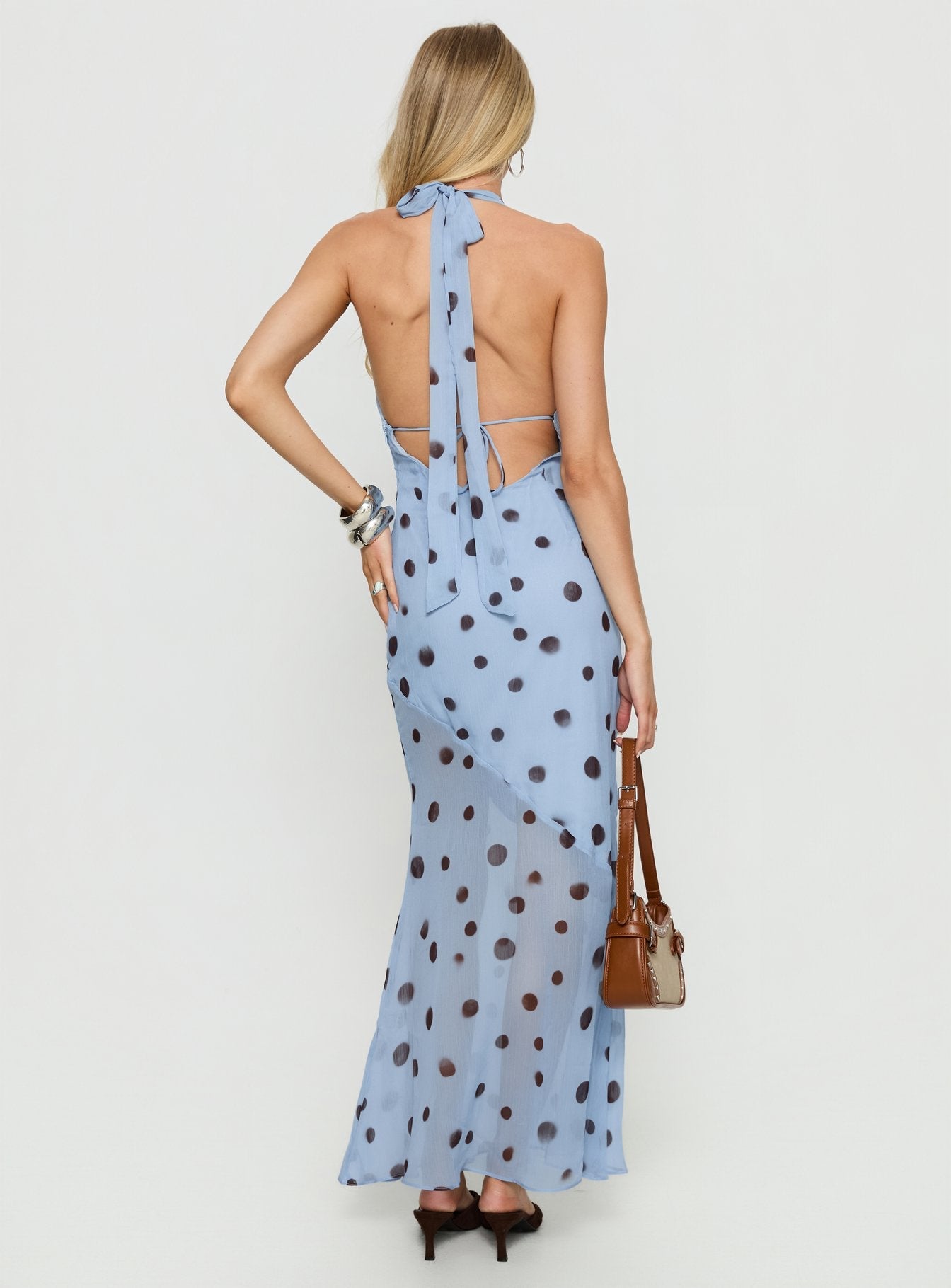 Texture Halter Maxi Dress