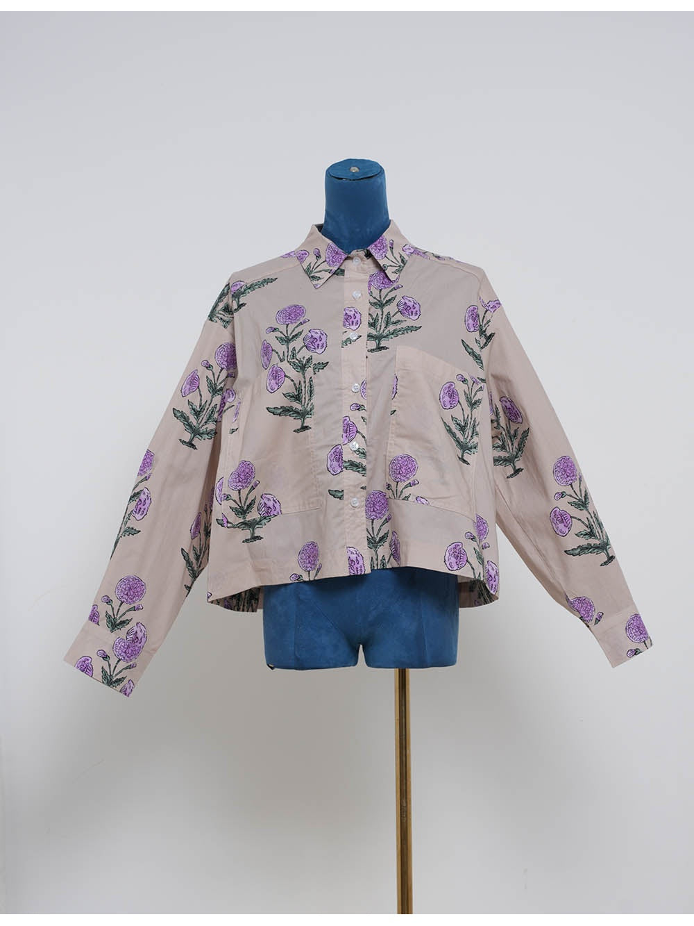 Boho Turndown Collar Button Long Sleeves Shirt