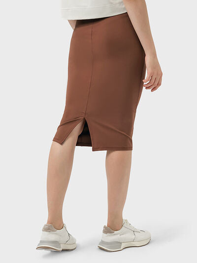 Slit Wrap Active Woven Skirt