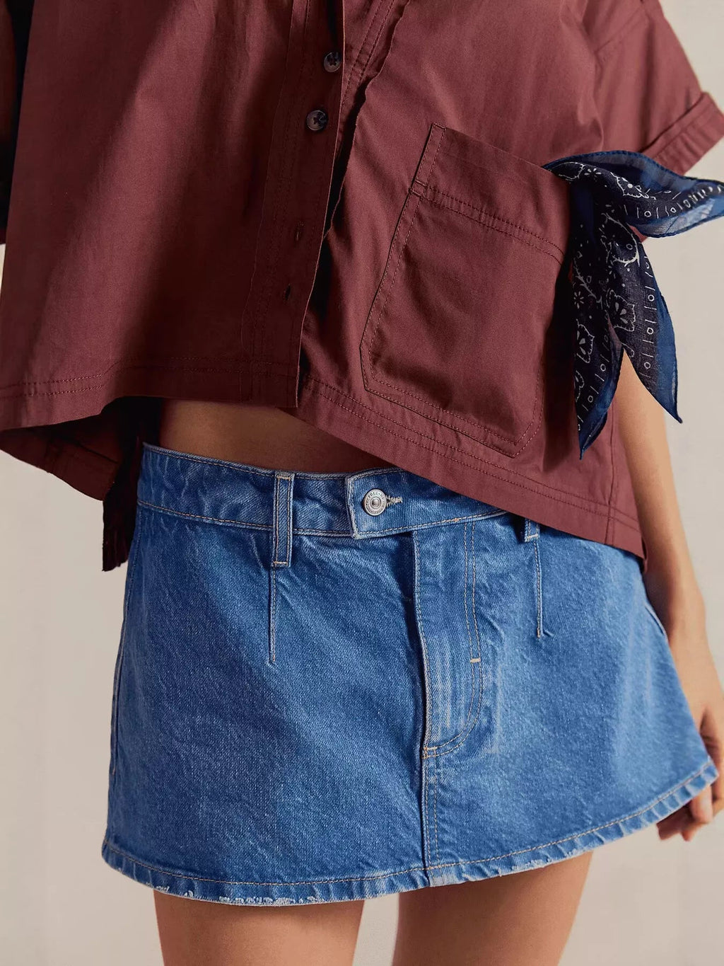 Wash Denim Mini Dreamy Skirt
