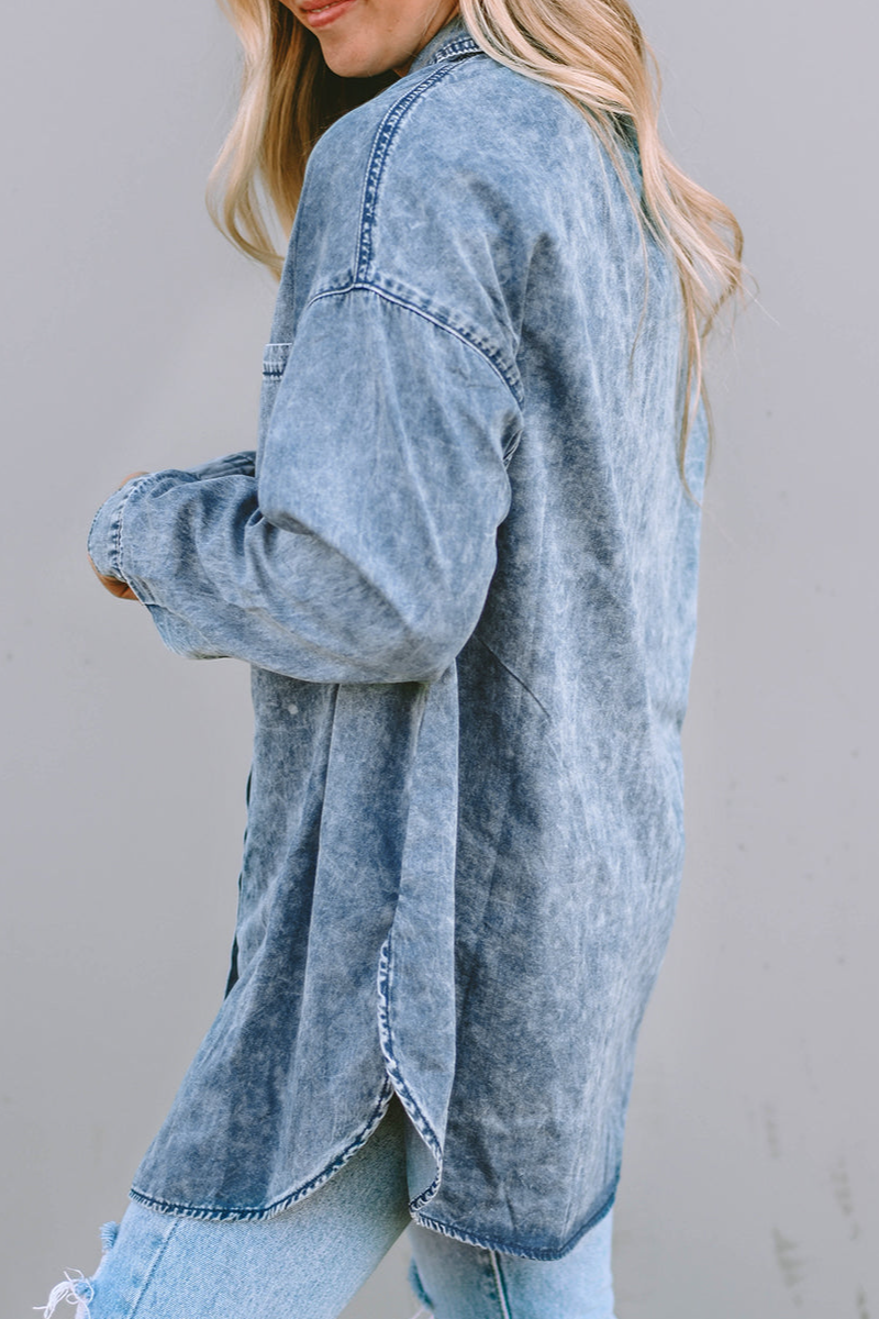 Everyday Pocket Detail Shirt Blouse