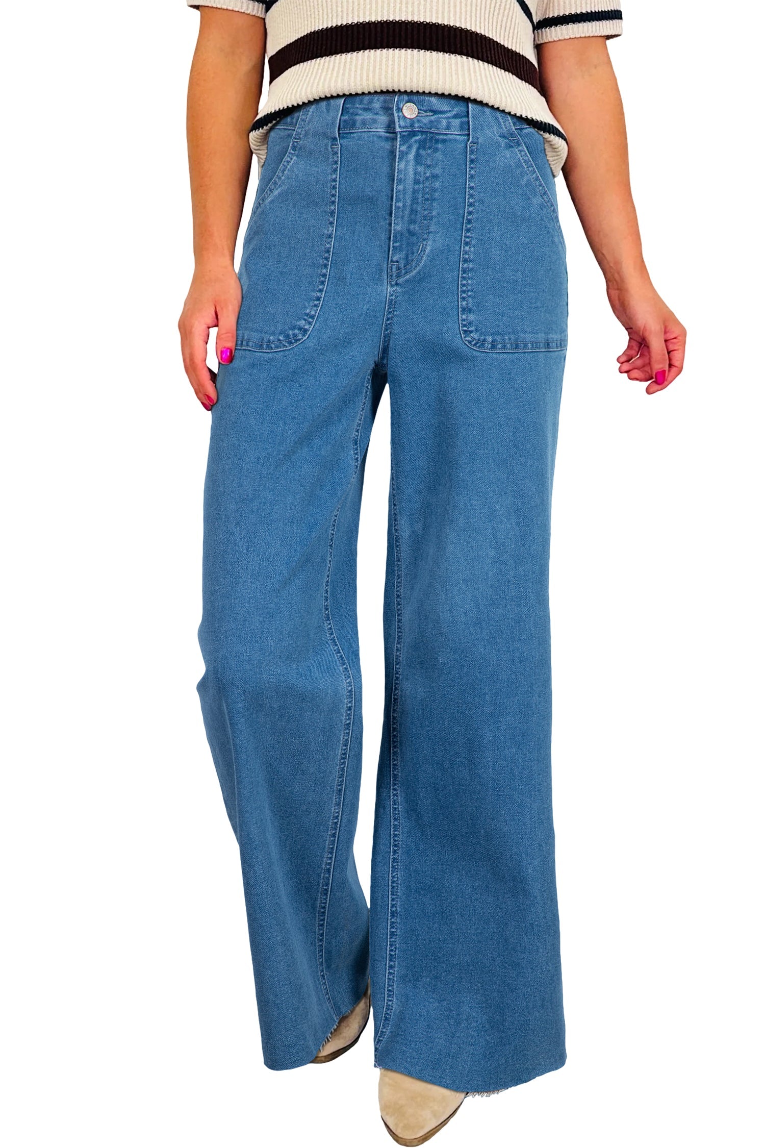 Loose Patch Pocket Dusk Retro Jeans