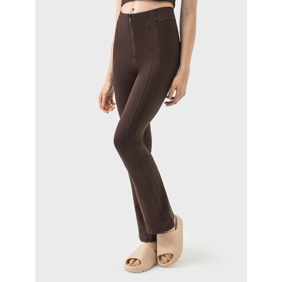 Zipper Detail High Waist Active Pants