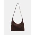 Suede Adjustable Strap Shoulder Bag