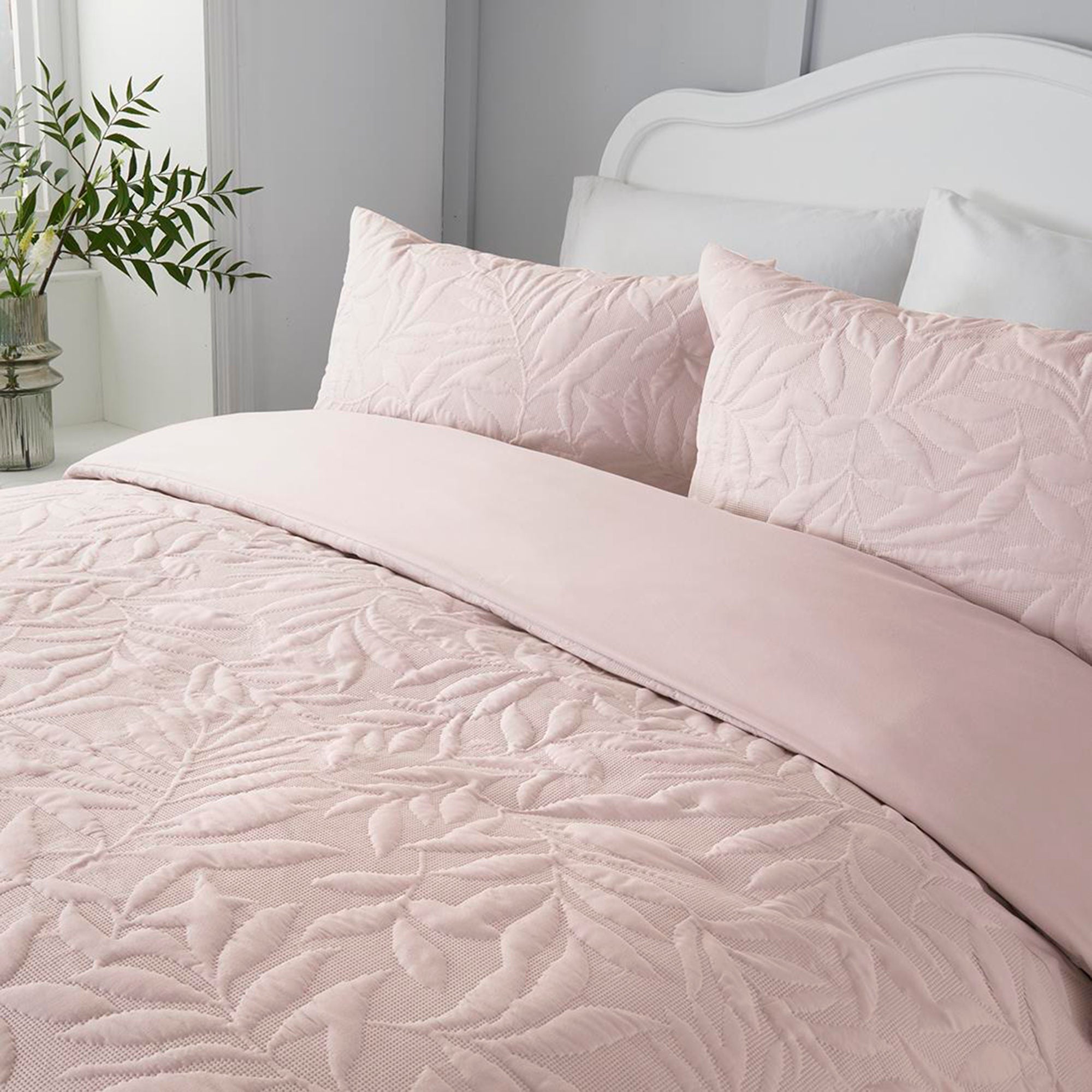 Modern Bedroom Reversible Floral Microfiber Duvet Cover Set