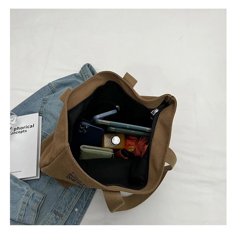 Soft Canvas Shoulder Bag