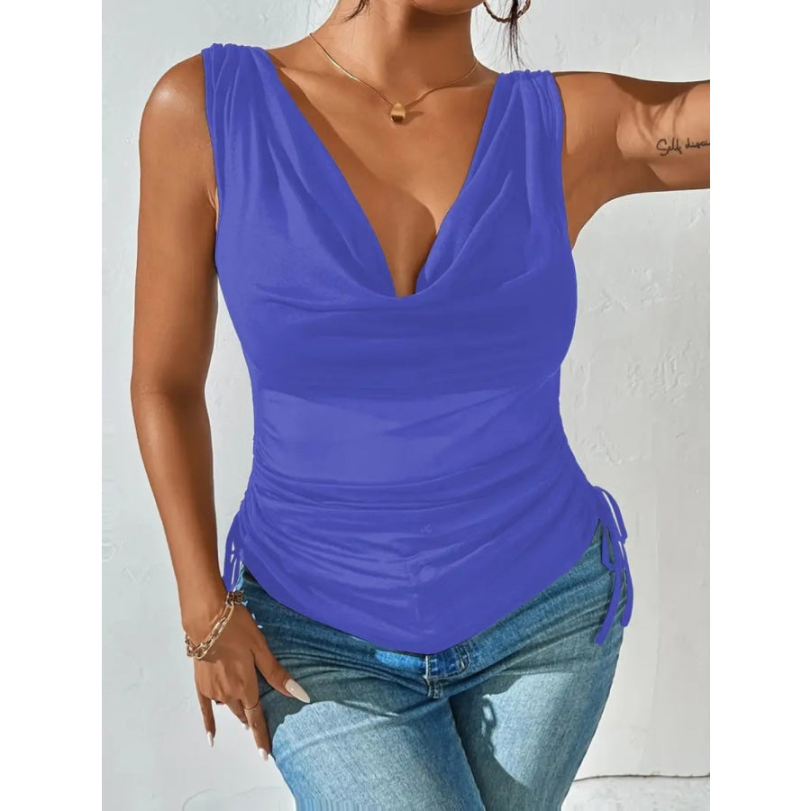 Side Drawstring Ruched Tank