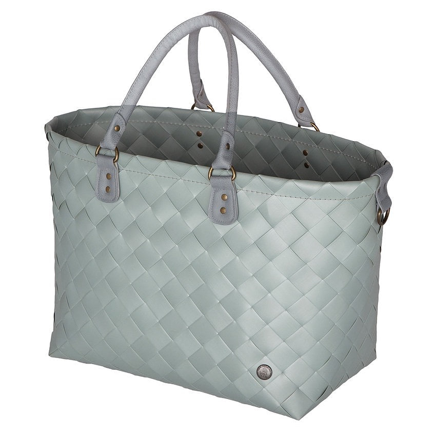 Woven Faux Leather Tote Bag