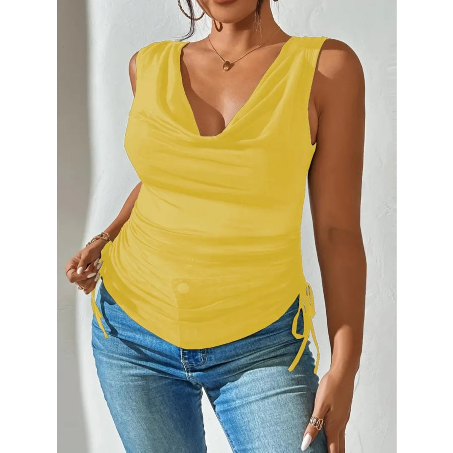 Side Drawstring Ruched Tank