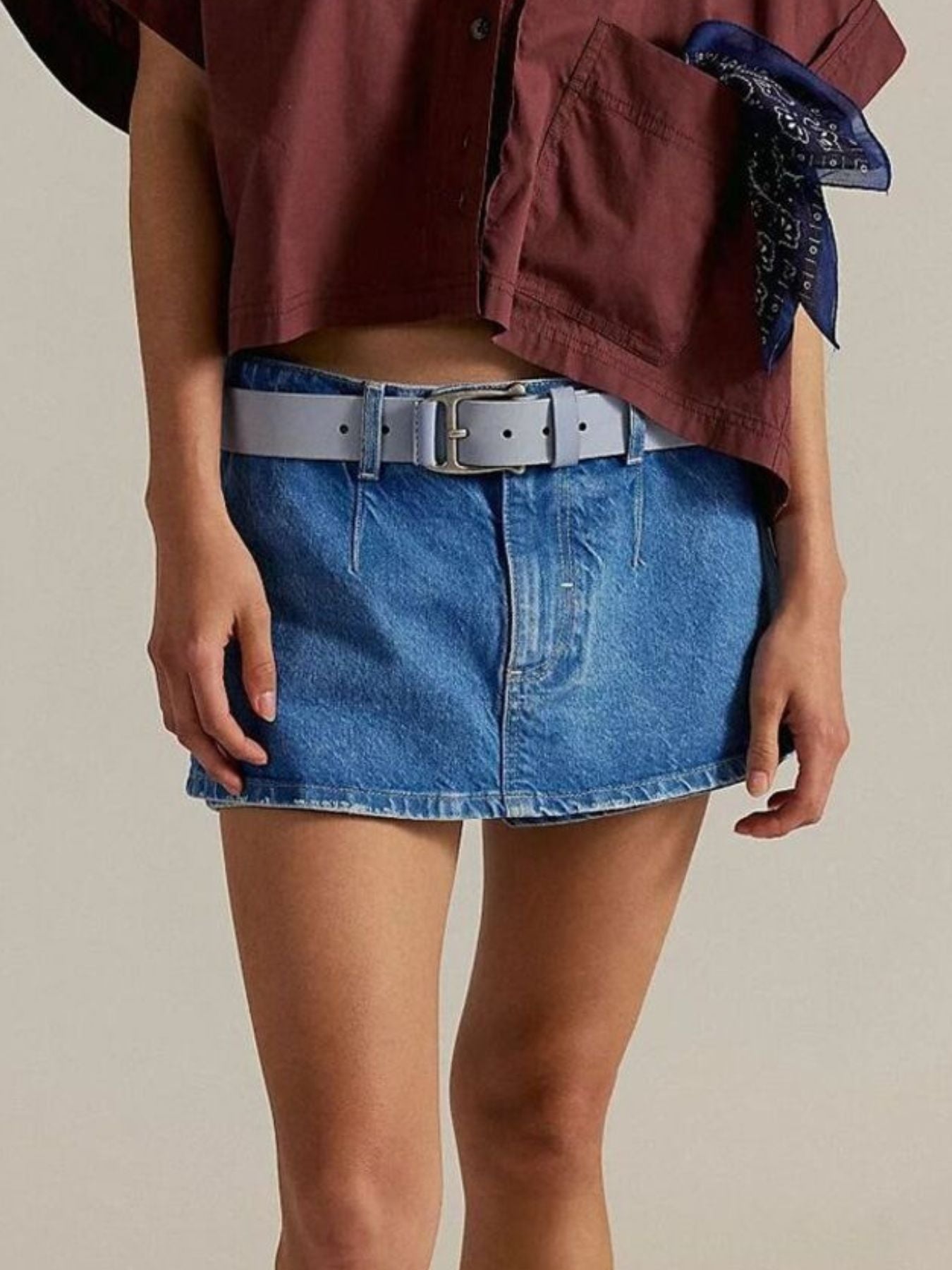 Wash Denim Mini Dreamy Skirt