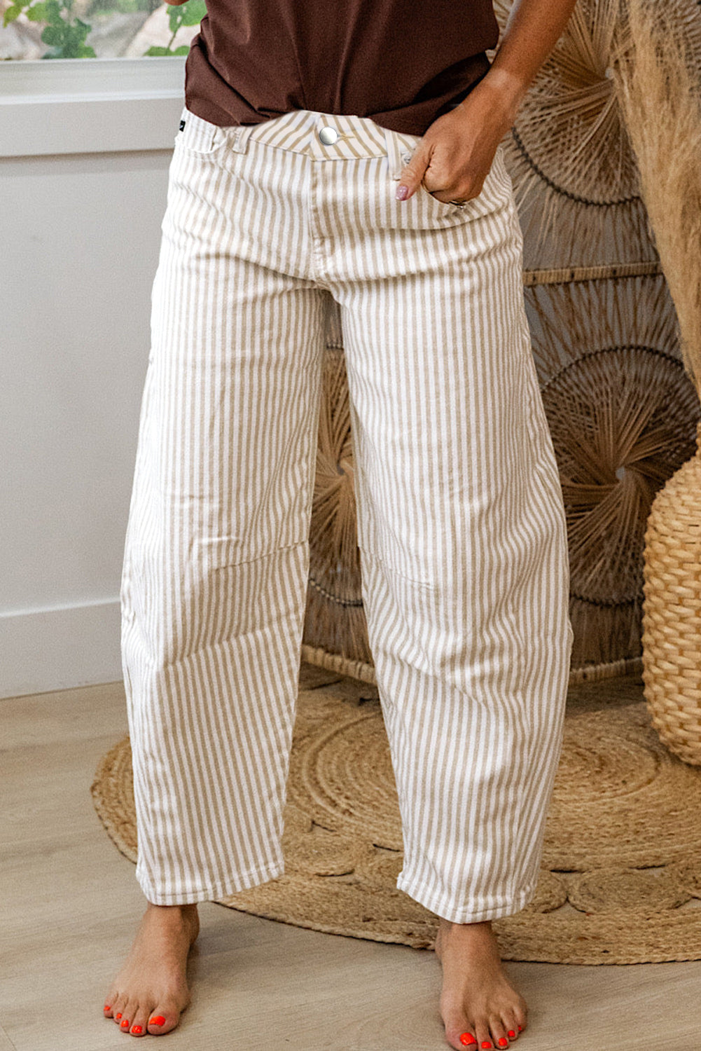 Everyday Barrel Stripe Jeans