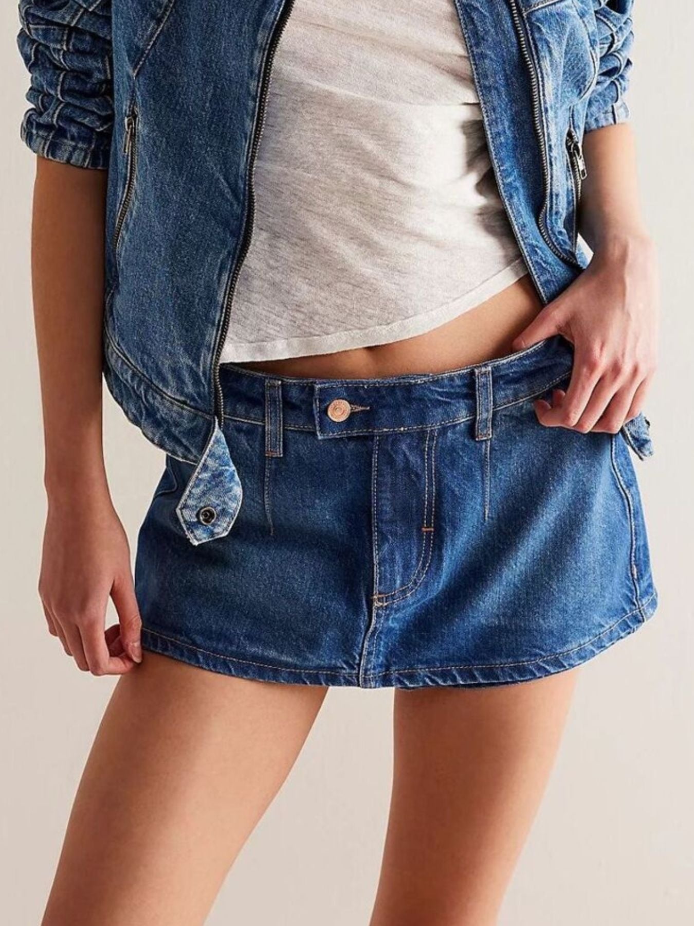 Wash Denim Mini Dreamy Skirt