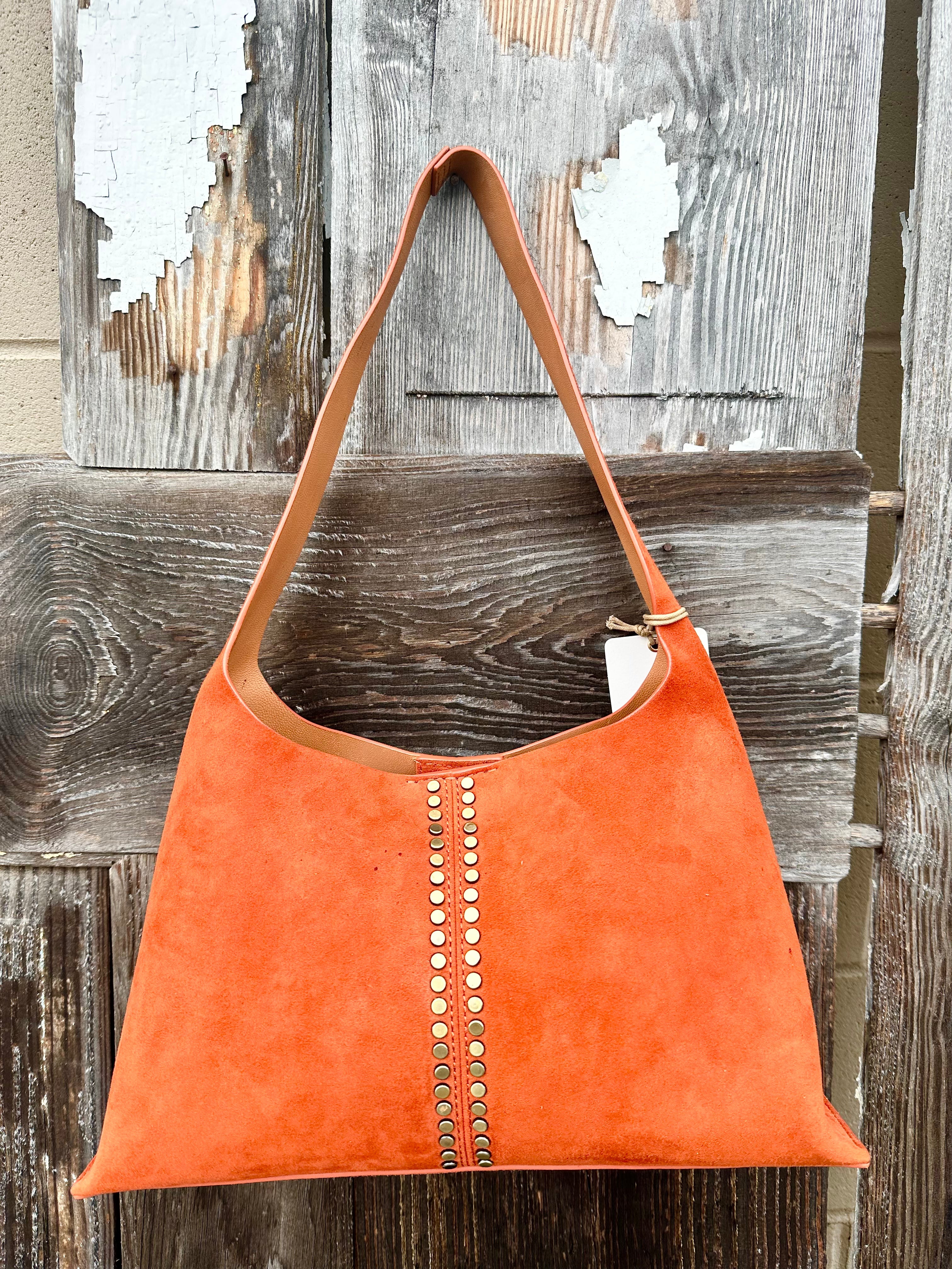 Slouchy Structured Faux Leather Shoulder Bag