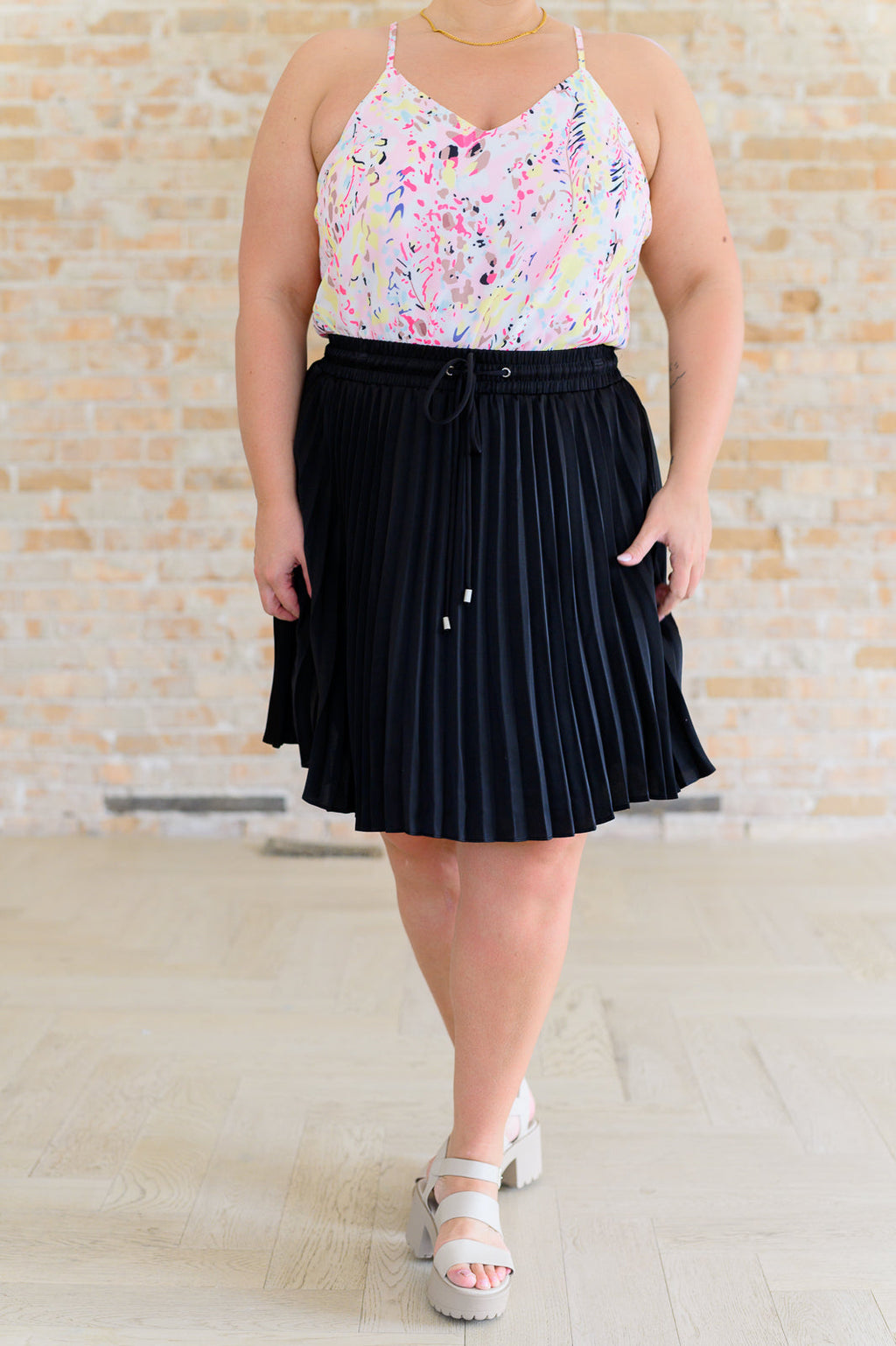 Flirt Pleated Woven Dropship Skirt