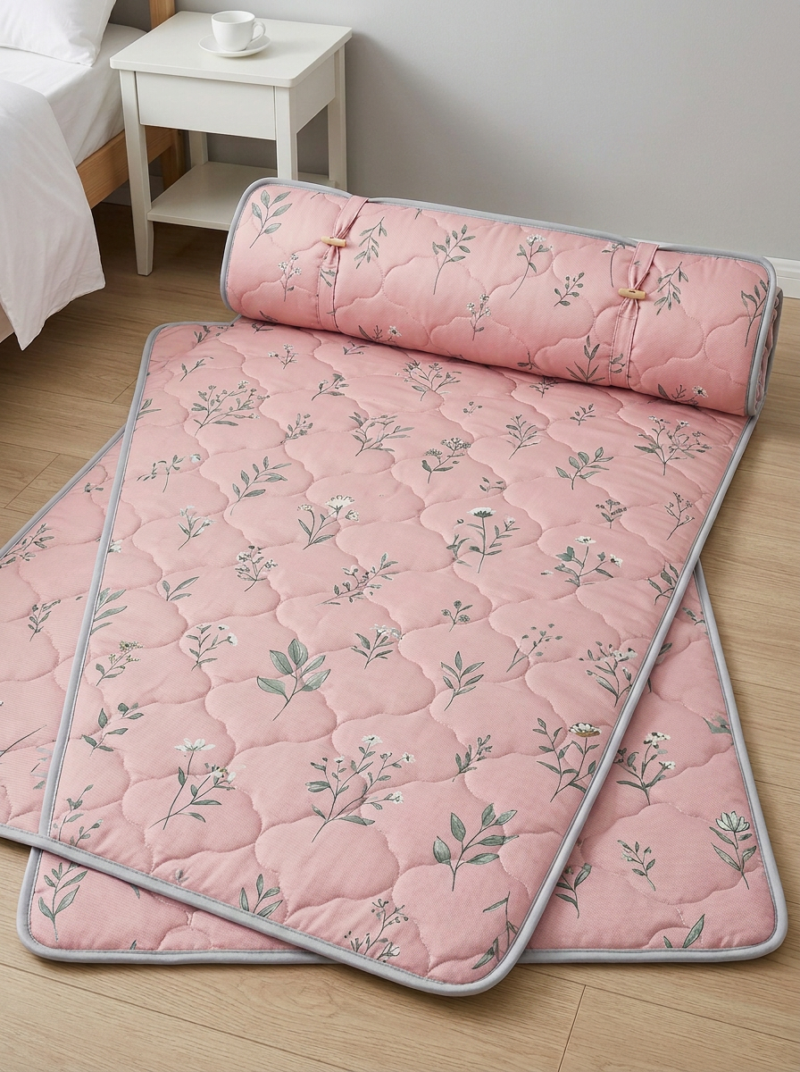 Sage Green Botanical Floral Pattern Cooling Mat