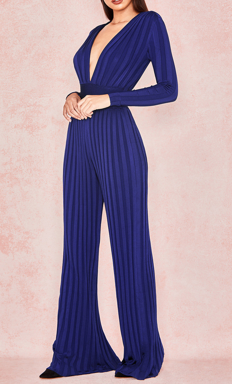 Plunging Glam Jumpsuit