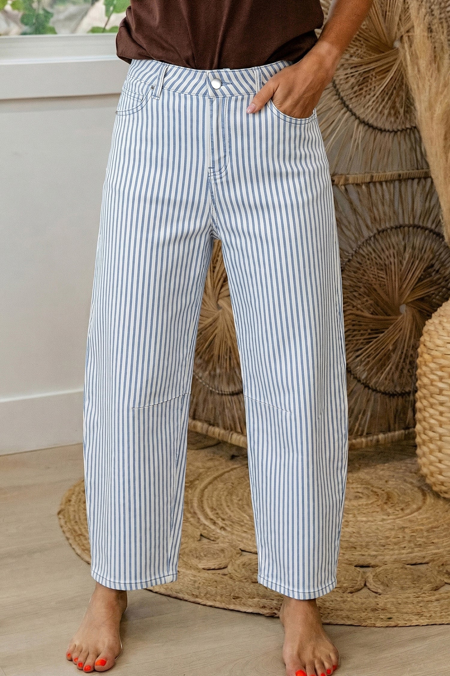 Barrel Stripe Jeans