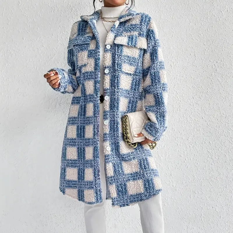 Plaid Fleece Layering Jacket