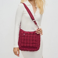 Quilted Nylon Zip Crossbody Bag