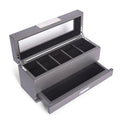 Five Slot Glass Top Watch Storage Box
