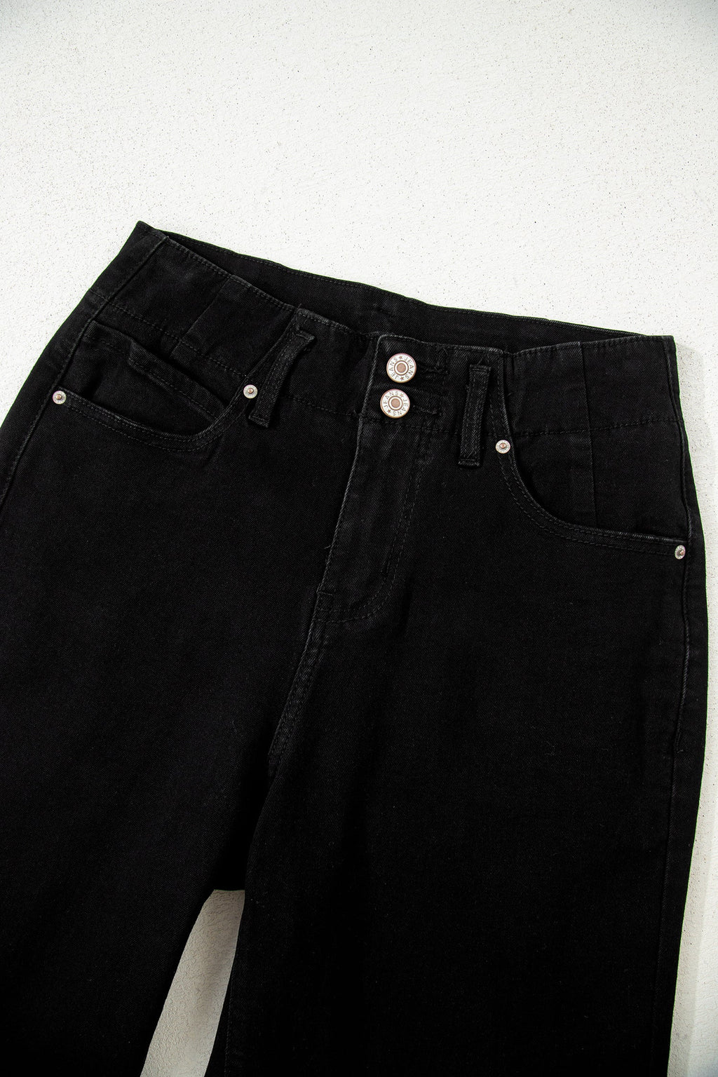 Flare Flared High Waist Button Bottom Jeans