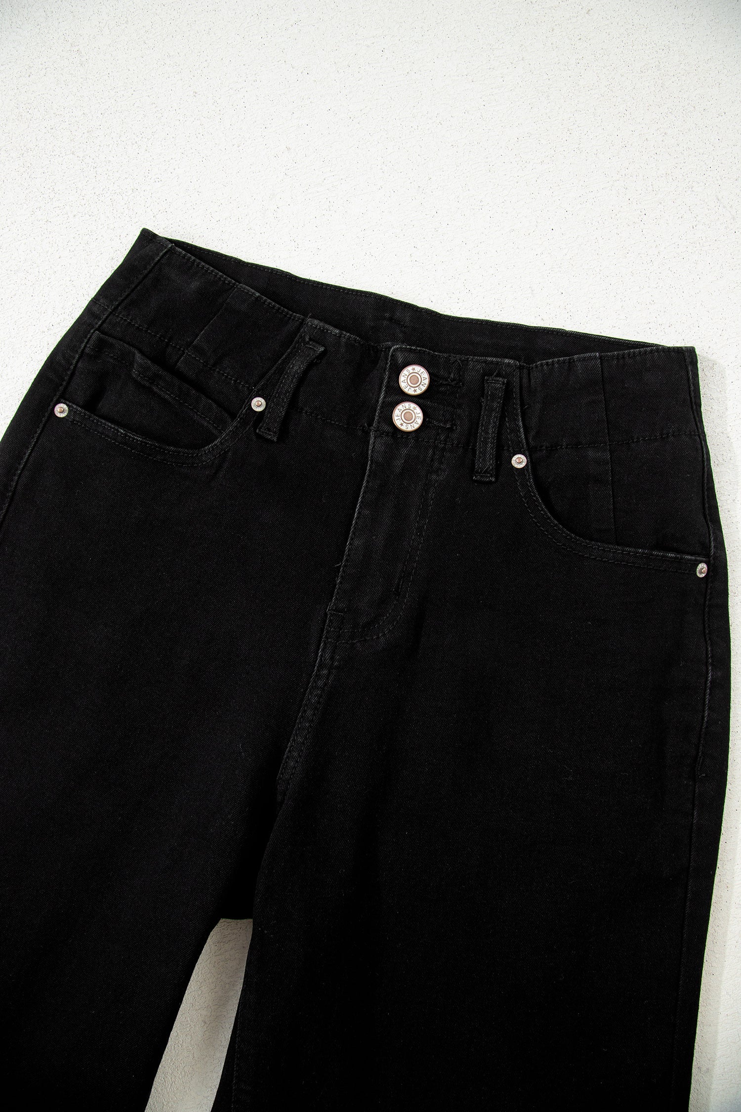 Flare Flared High Waist Button Bottom Jeans