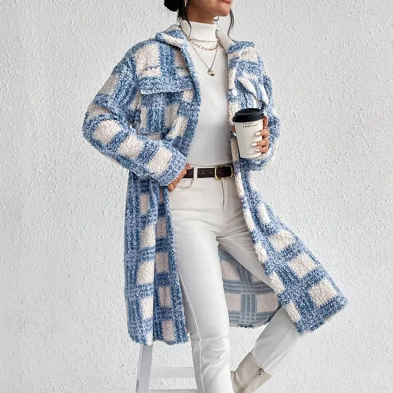 Plaid Fleece Layering Jacket