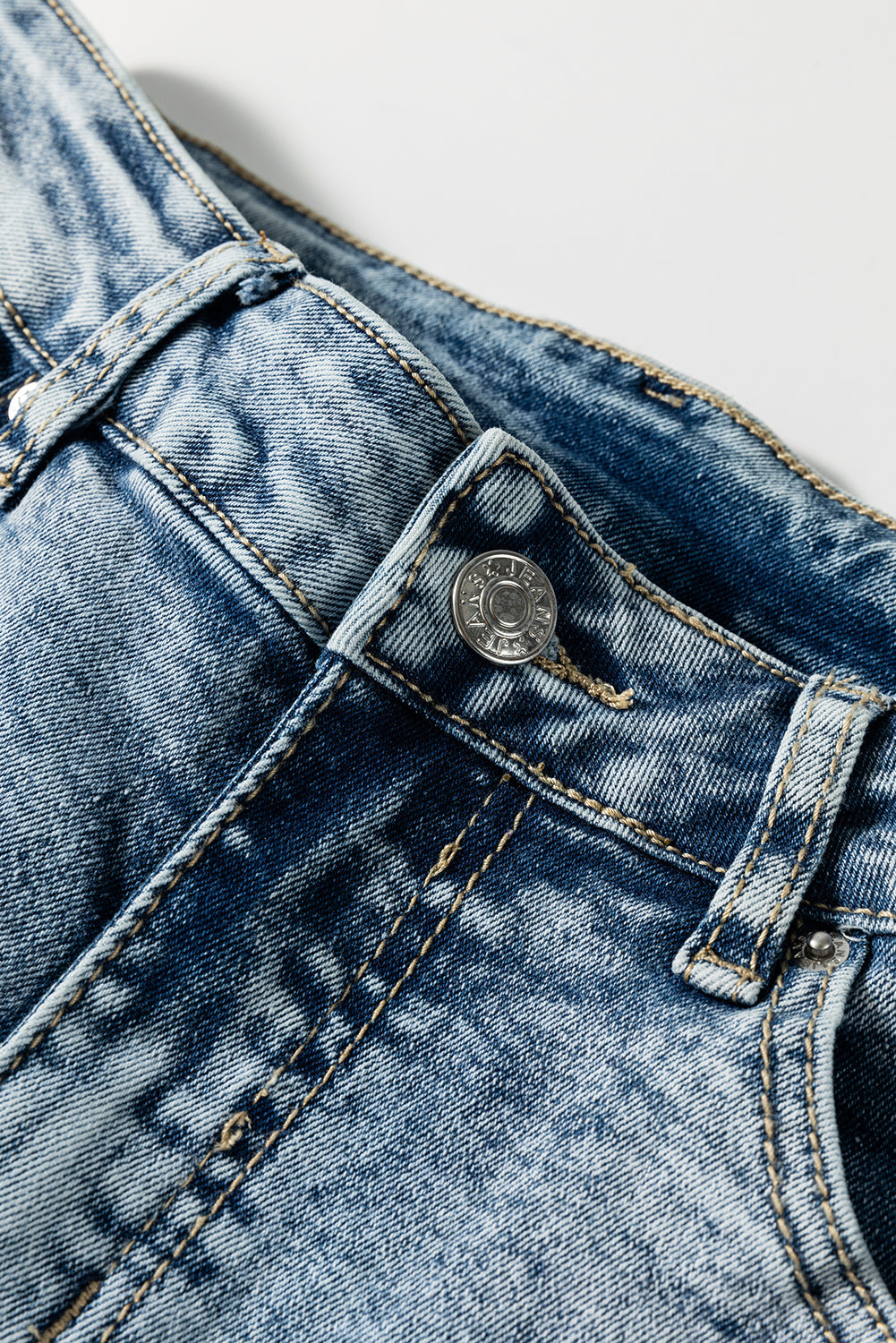 High Rise Zip Fly Jeans