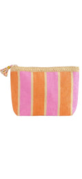 Modern Woven Zip Clutch Bag