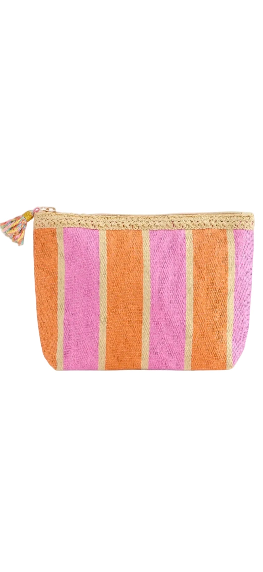 Modern Woven Zip Clutch Bag