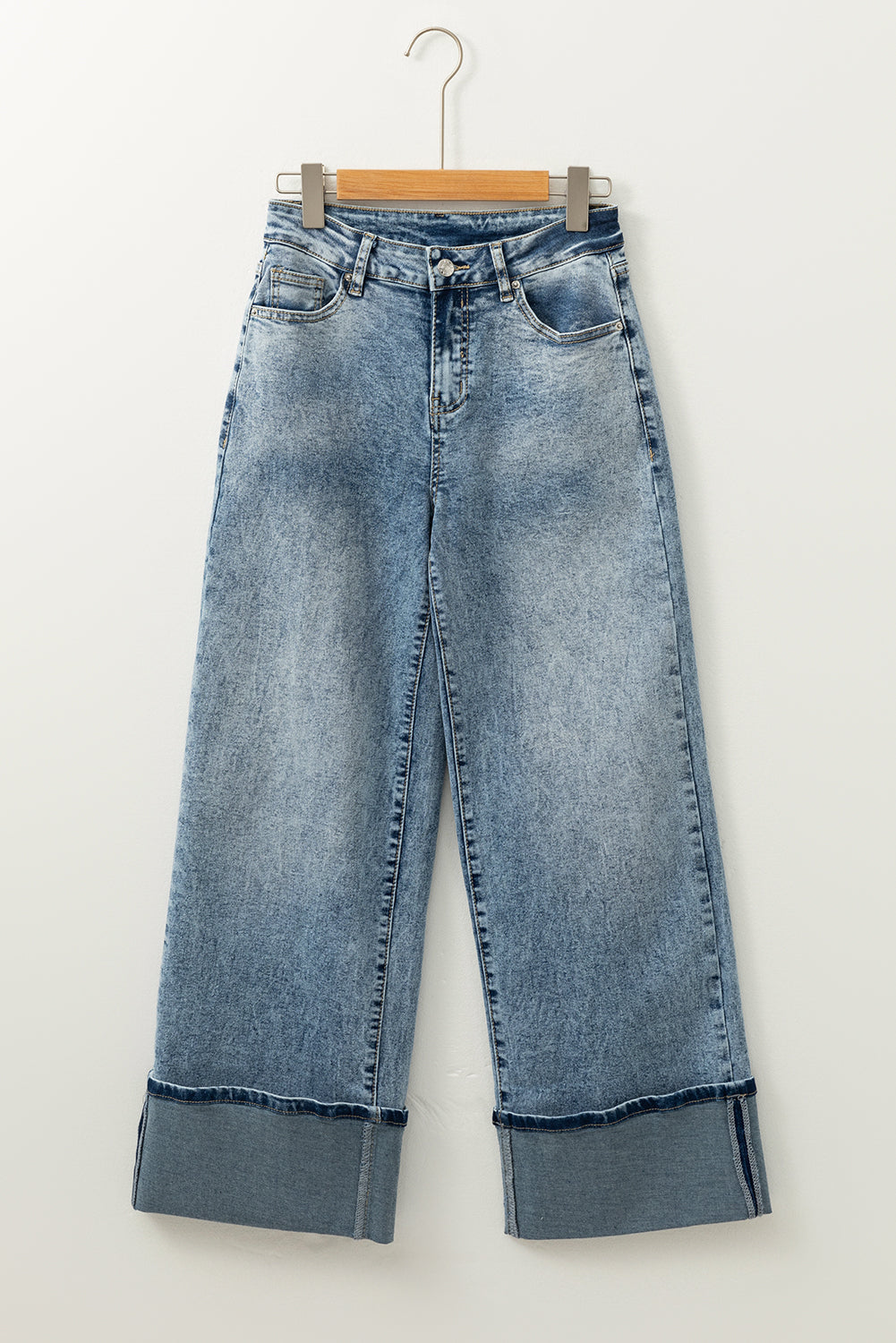 High Rise Zip Fly Jeans