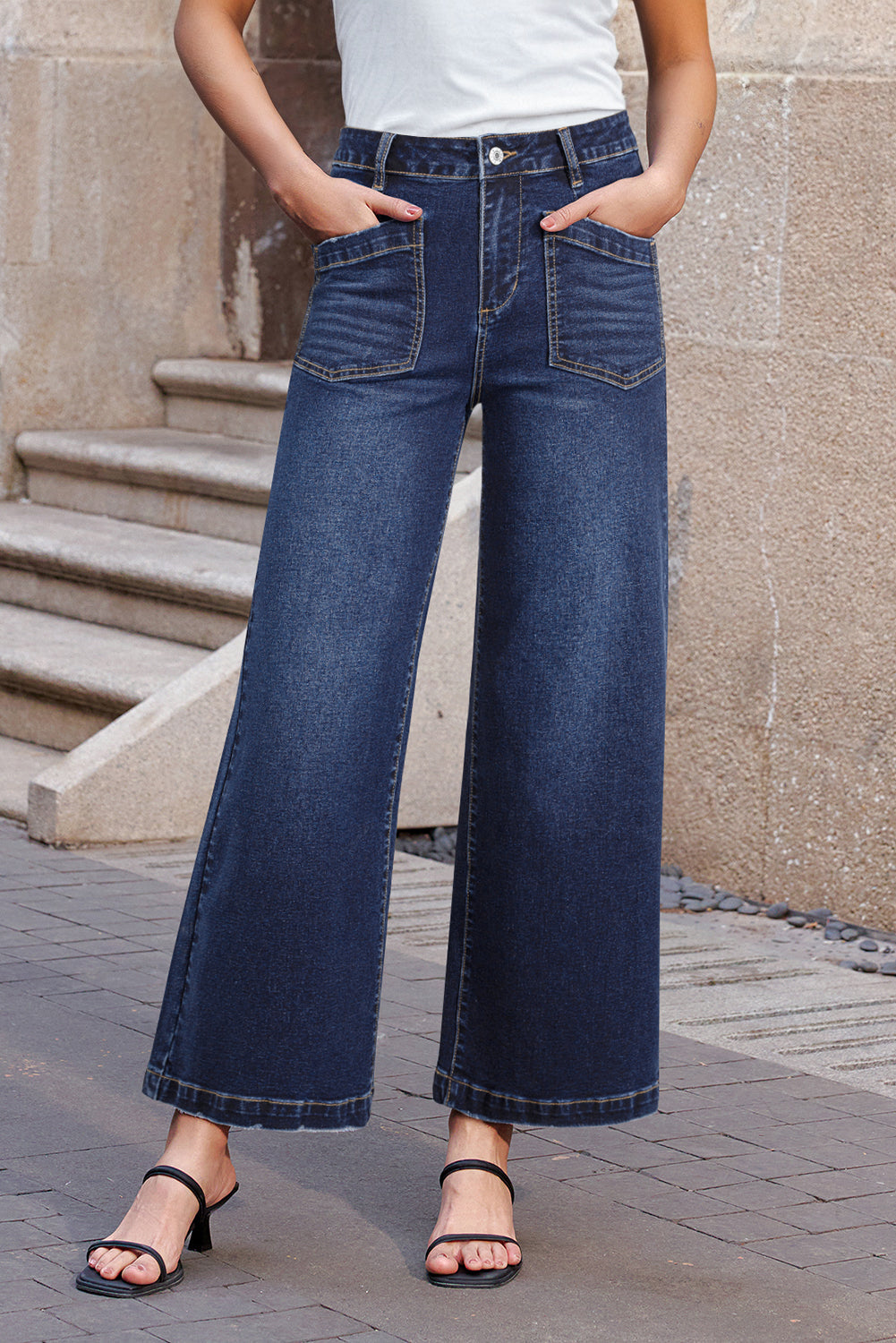 Patch Pocket Mimimalist Shift Jeans