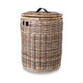 Round Kubu Wicker Laundry Hamper