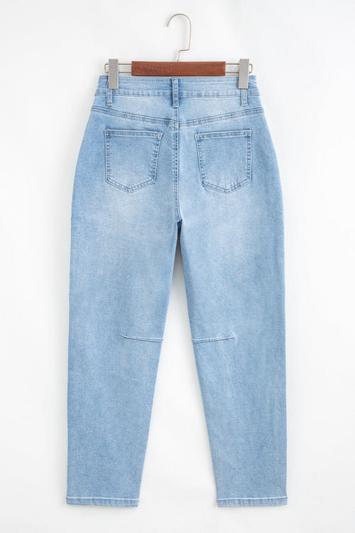 Barrel Relaxed Patch Pocket High Rise Jeans