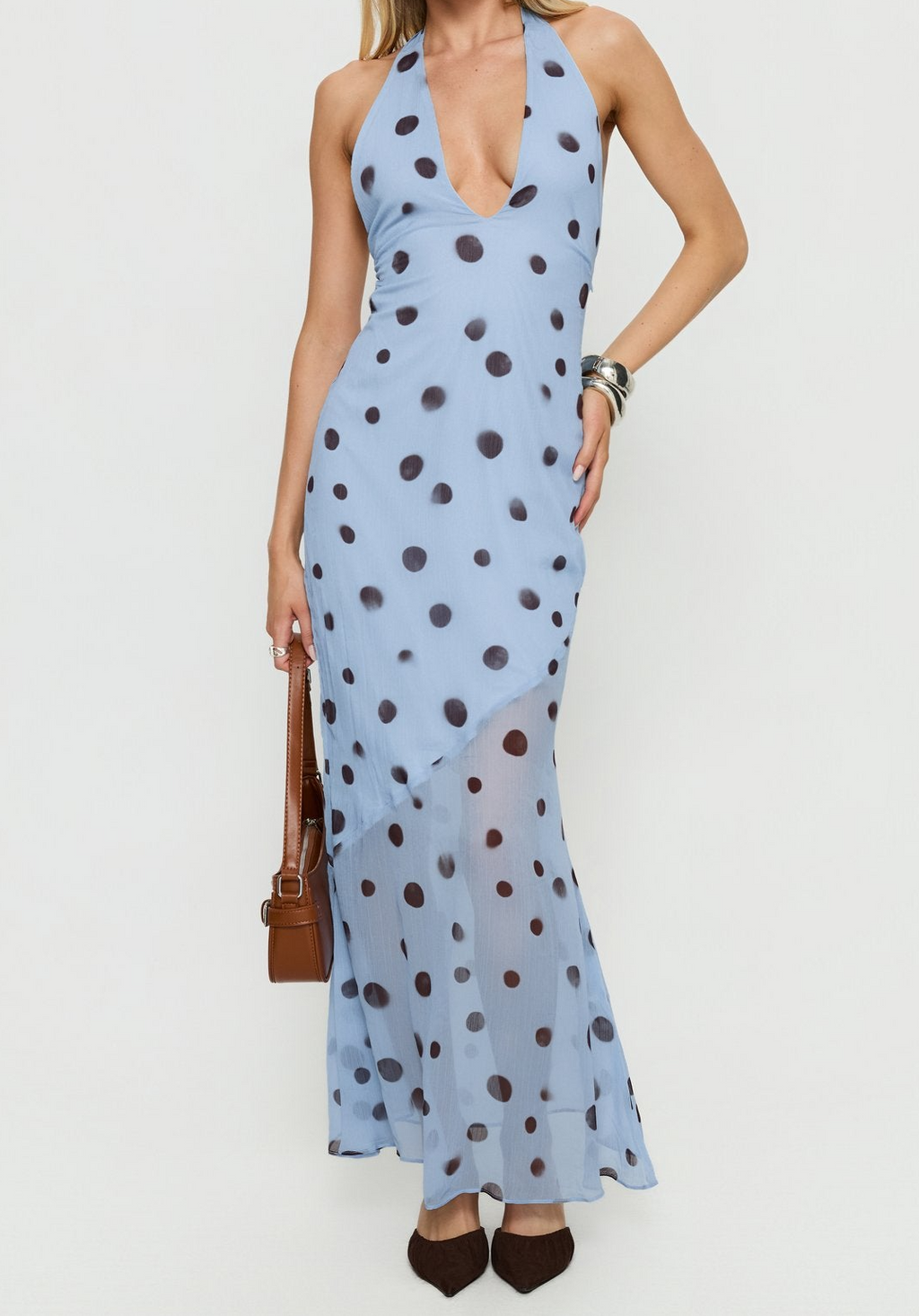 Texture Halter Maxi Dress