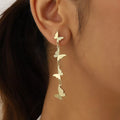 K Gold Plated Alloy Butterfly Earrings