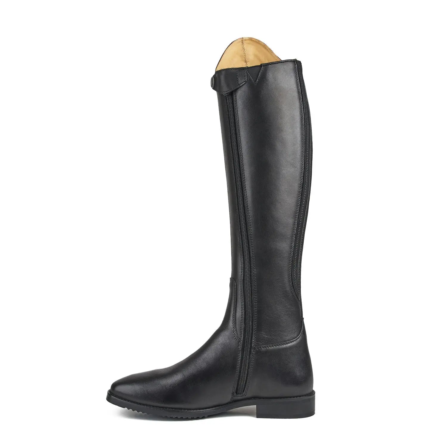 Refined Zip Leather Riding Boots