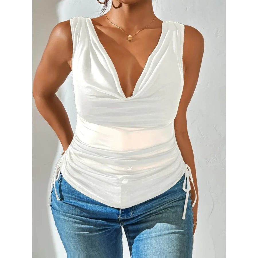 Side Drawstring Ruched Tank