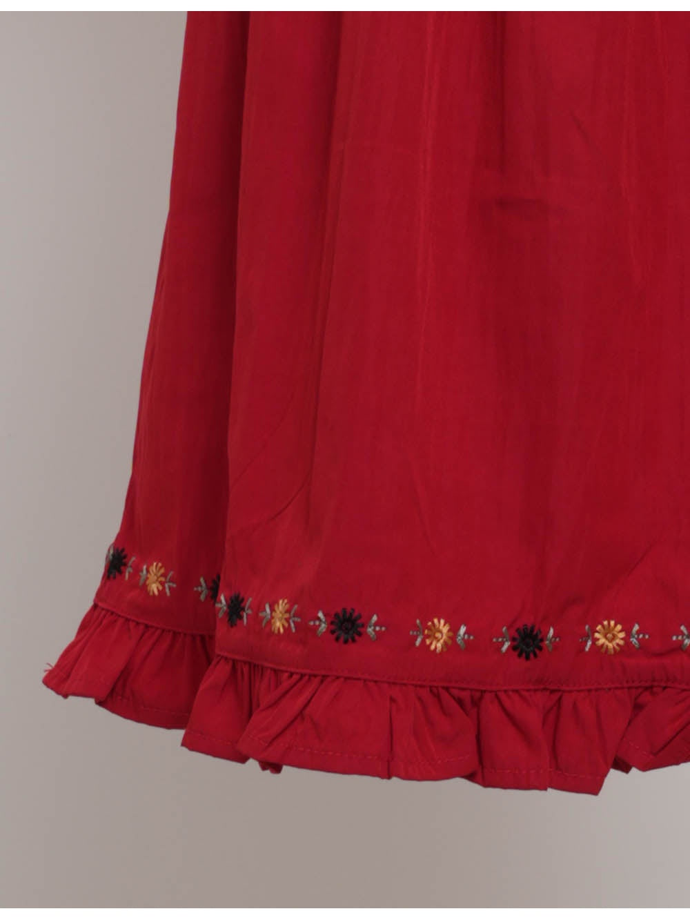 Embroidery Square Neck Bow Mini Dress