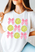 White Bow Tie Baseball Print