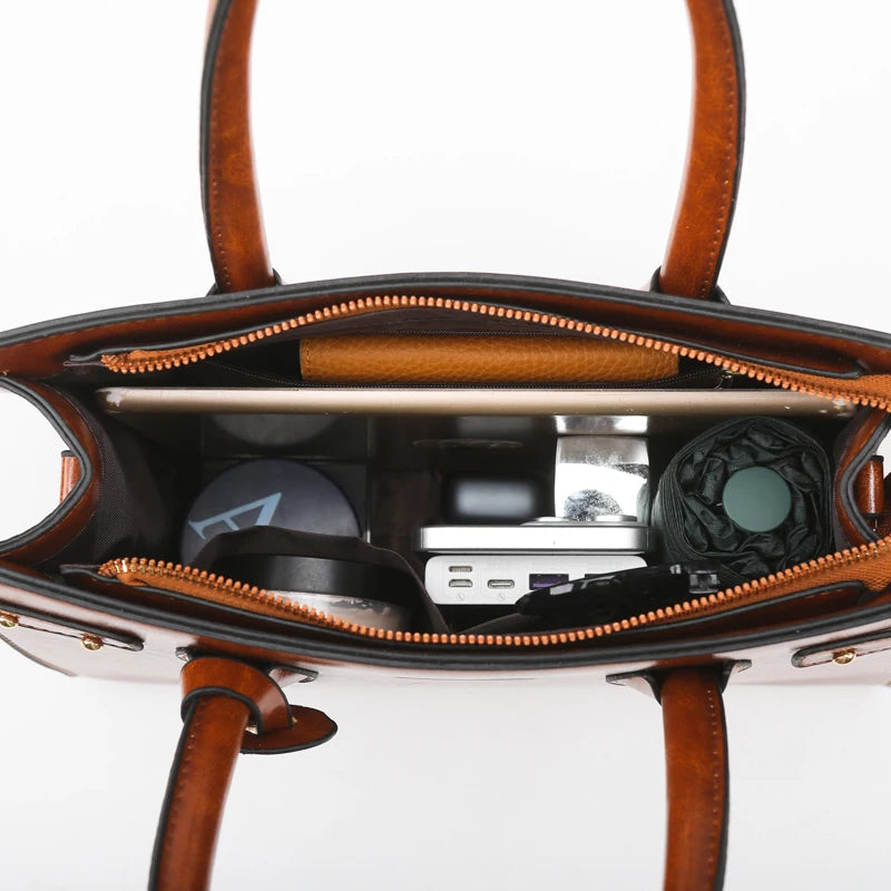 Refined Soft Zip-Top Crossbody Bag