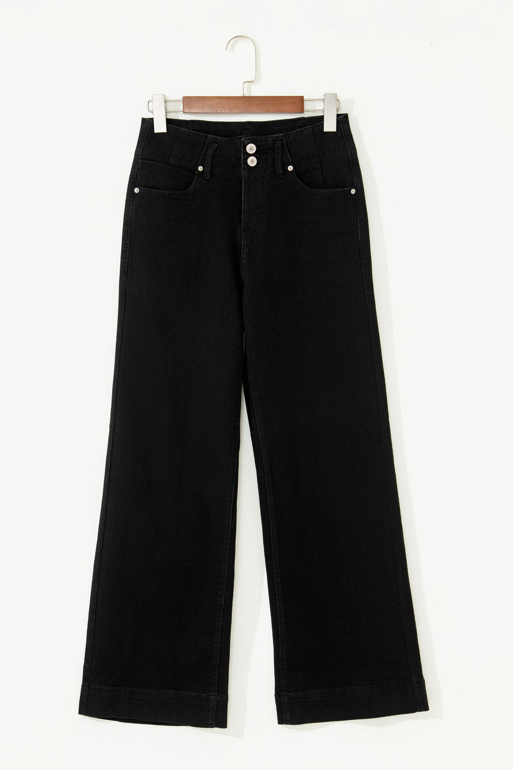 Flare Flared High Waist Button Bottom Jeans