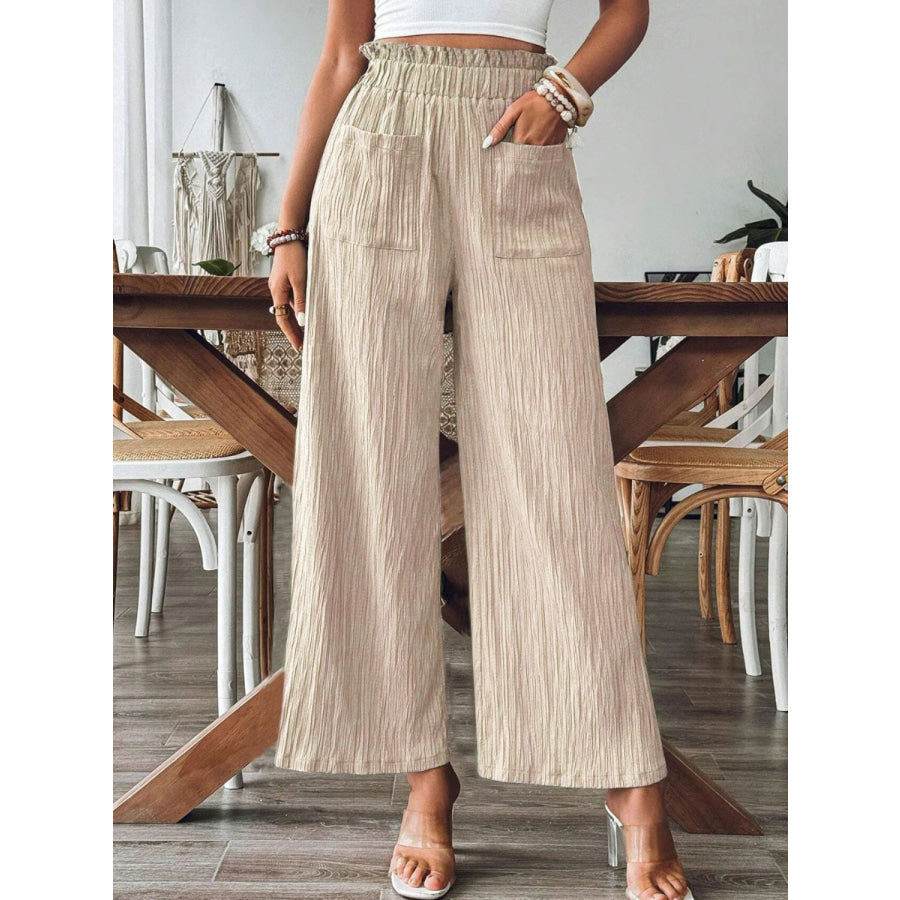 Casual Frill Wide Leg Pants